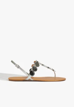Acacia Silver Leather Sandal