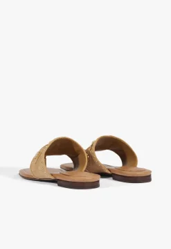 Aria Beige Suede Sandal
