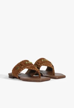 Aria Brown Suede Sandal