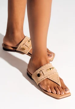 Aria Brown Suede Sandal