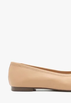 Arissa Beige Leather Ballet Flat