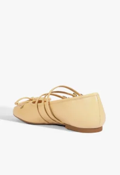 Arissa Beige Leather Ballet Flat