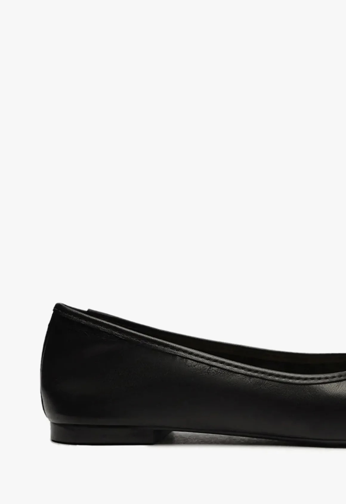 Arissa Black Leather Ballet Flat