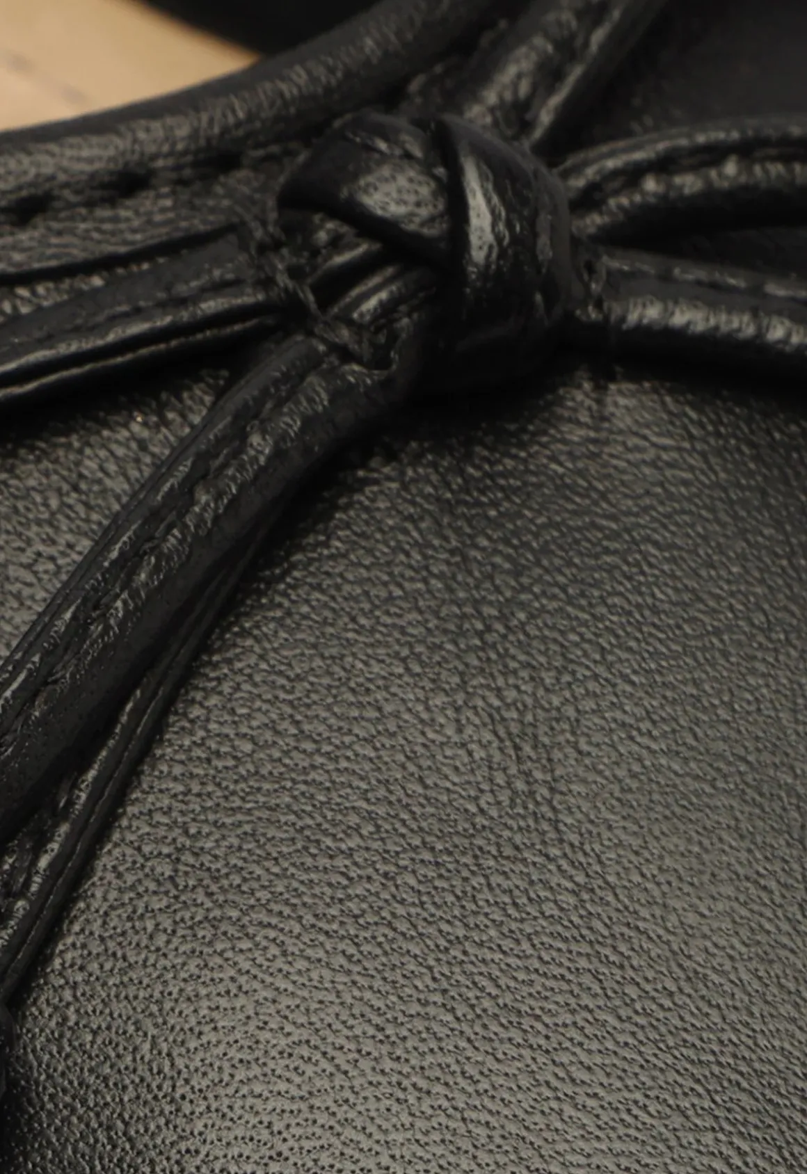 Arissa Black Leather Ballet Flat