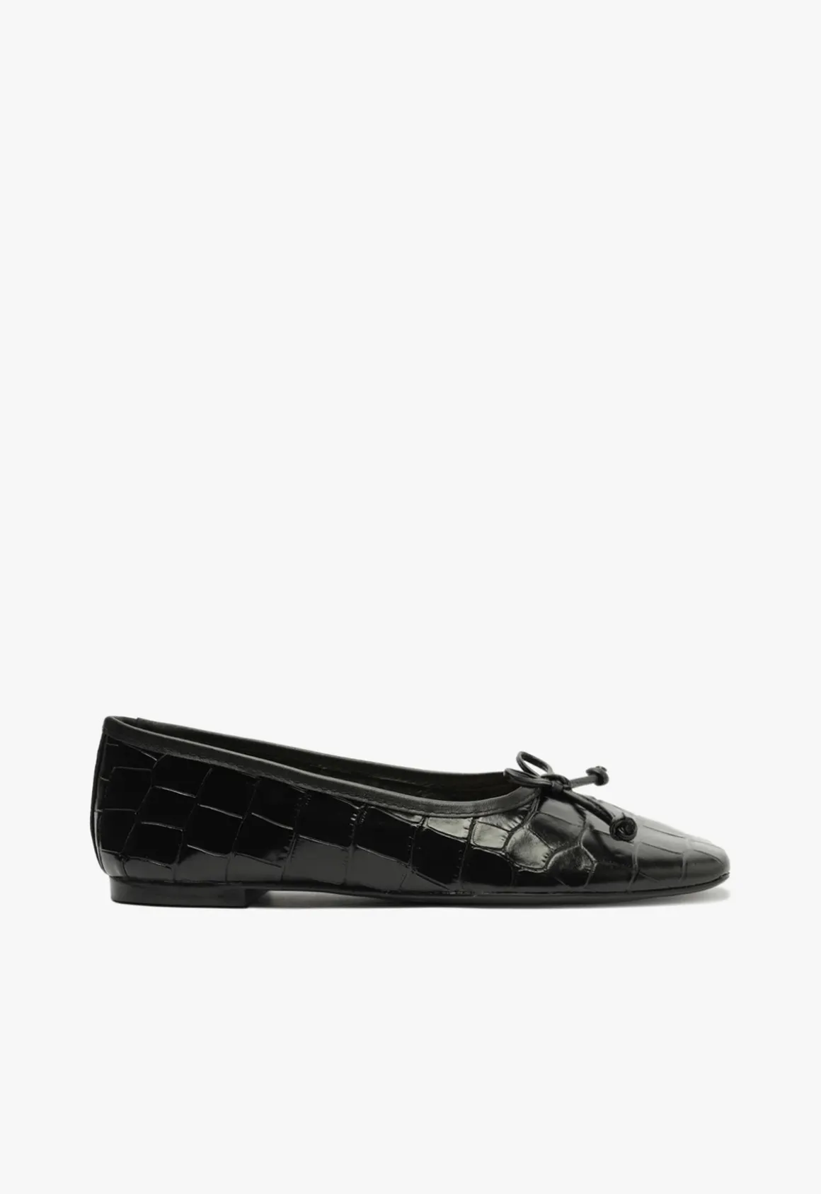 Arissa Black Leather Ballet Flat