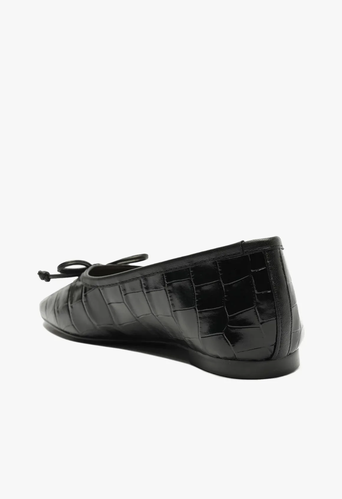Arissa Black Leather Ballet Flat