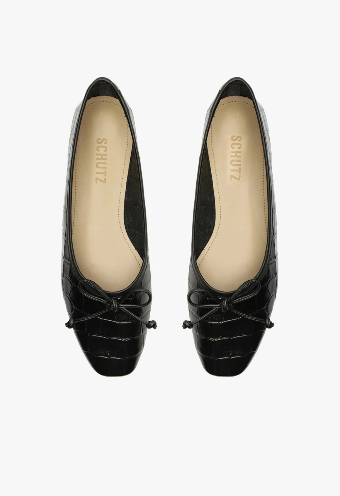 Arissa Black Leather Ballet Flat