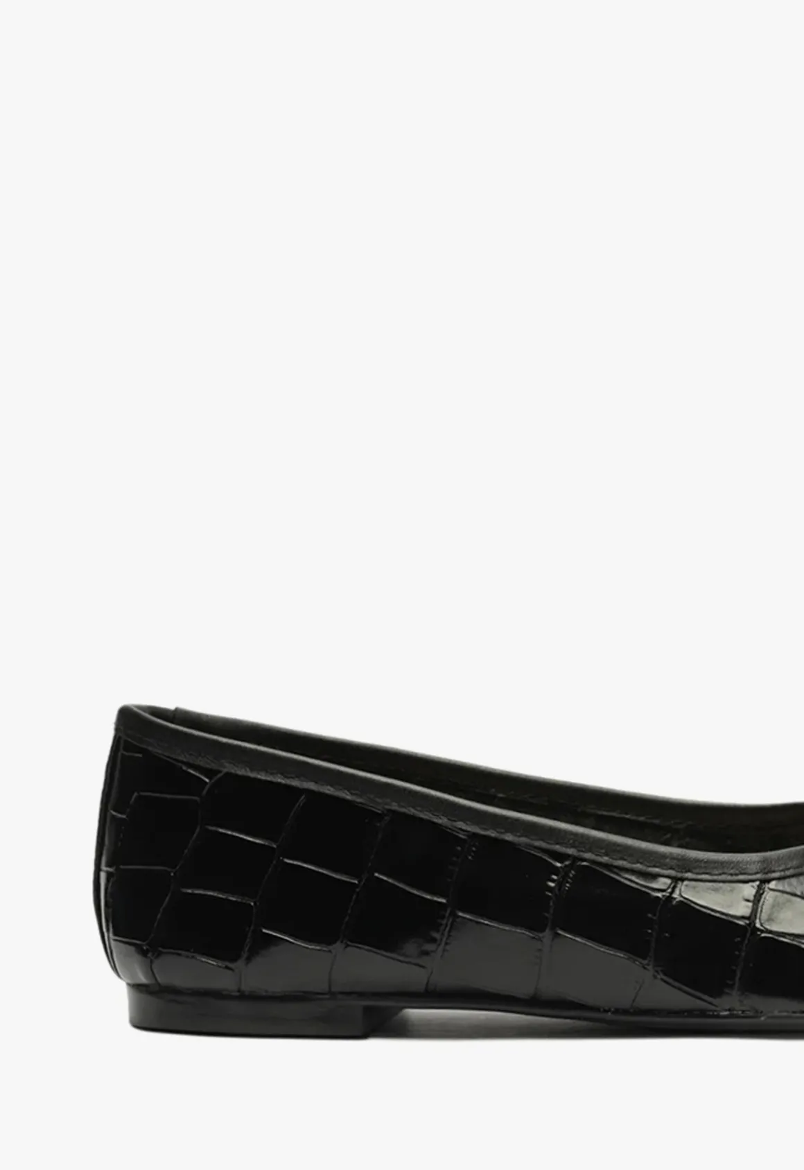 Arissa Black Leather Ballet Flat