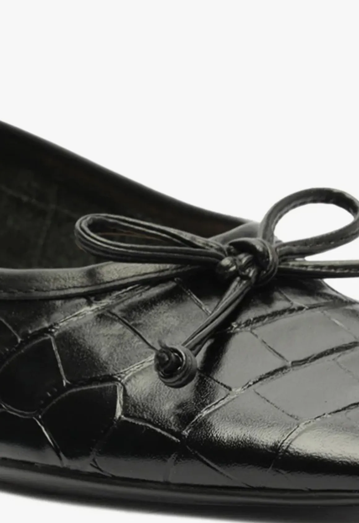 Arissa Black Leather Ballet Flat