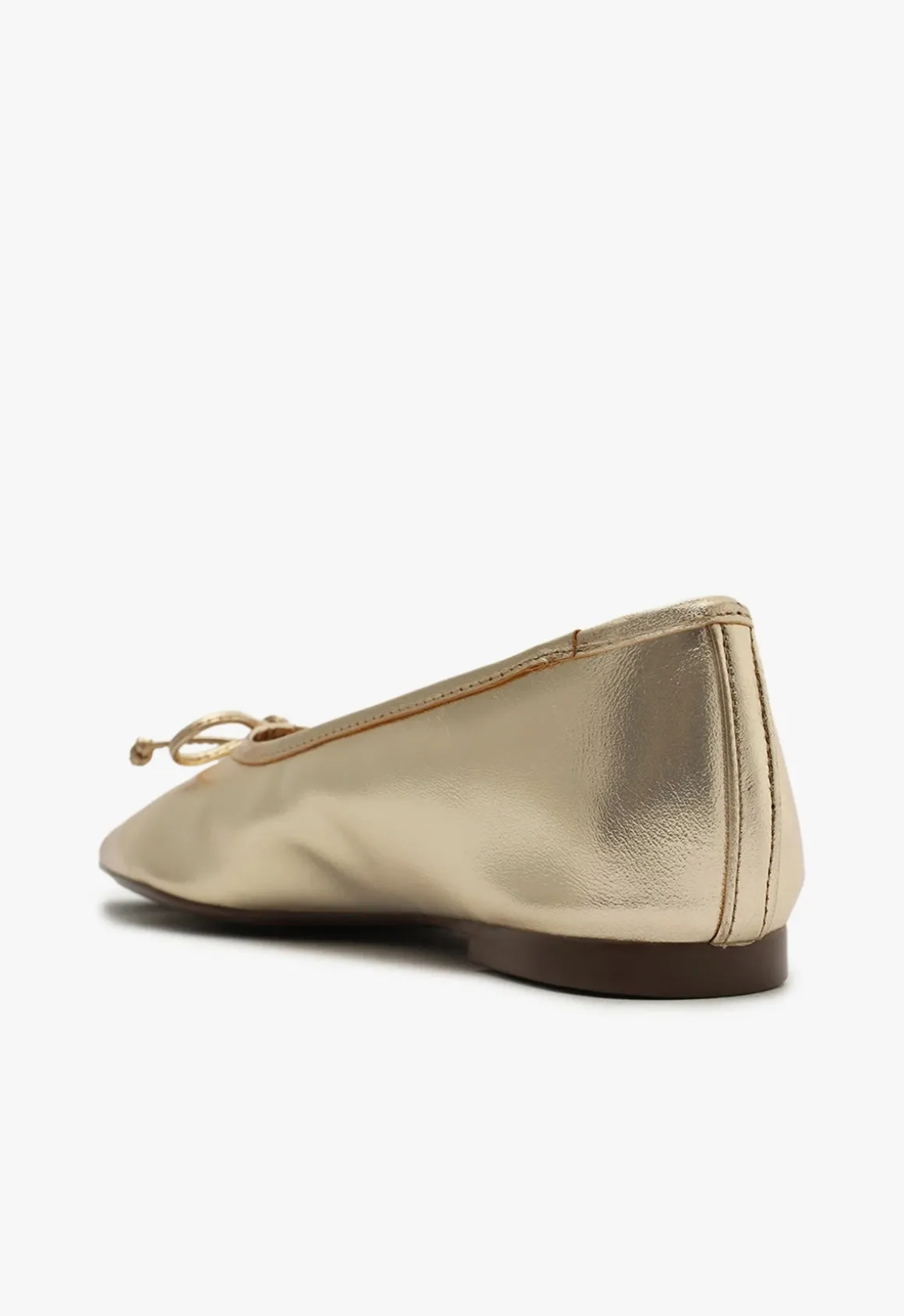 Arissa Gold Leather Ballet Flat