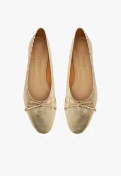 Arissa Gold Leather Ballet Flat