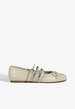 Arissa Gray Leather Ballet Flat