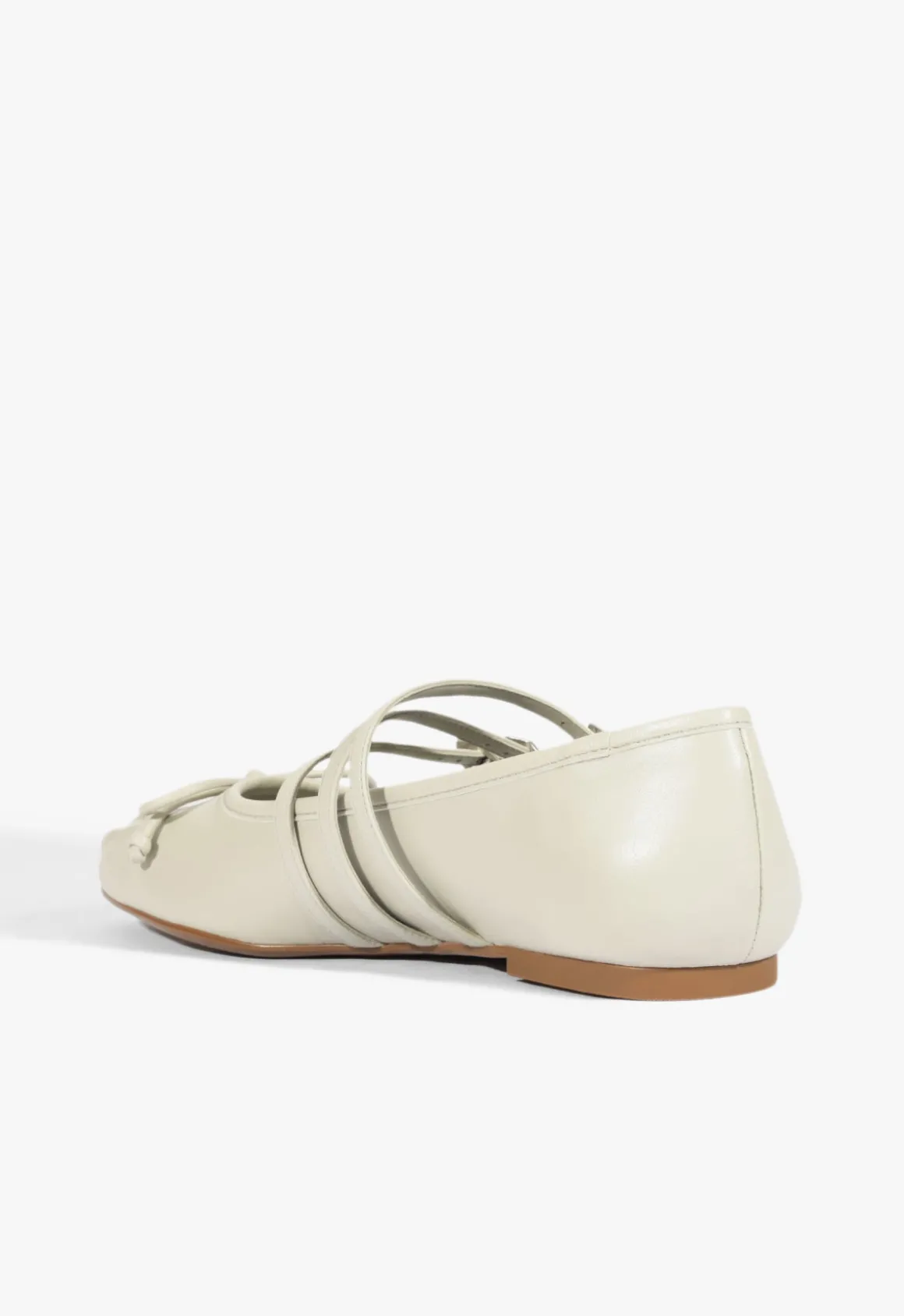 Arissa Gray Leather Ballet Flat