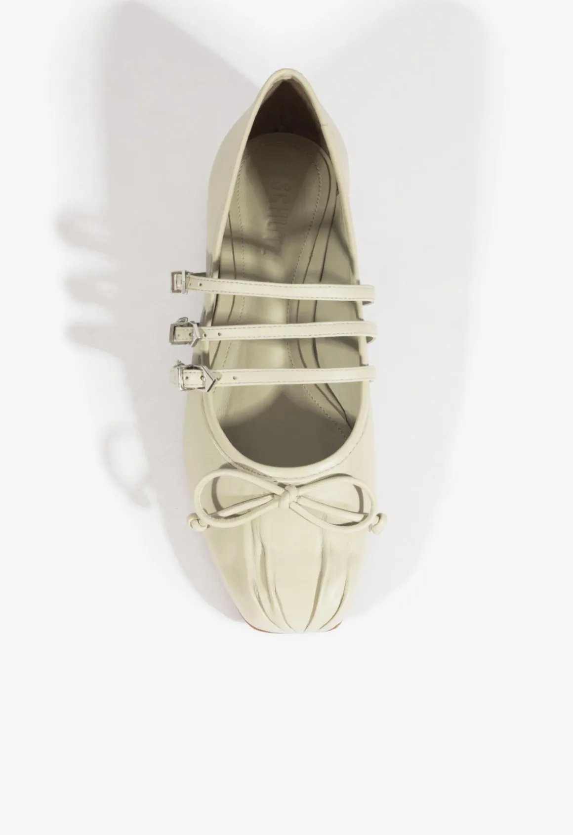 Arissa Gray Leather Ballet Flat