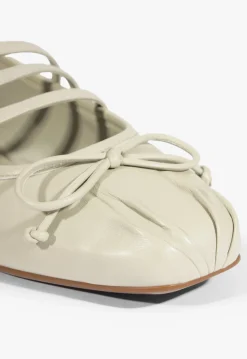 Arissa Gray Leather Ballet Flat
