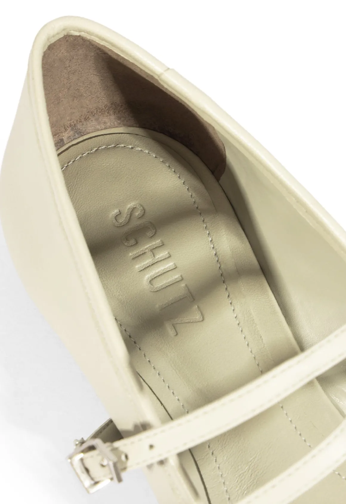 Arissa Gray Leather Ballet Flat