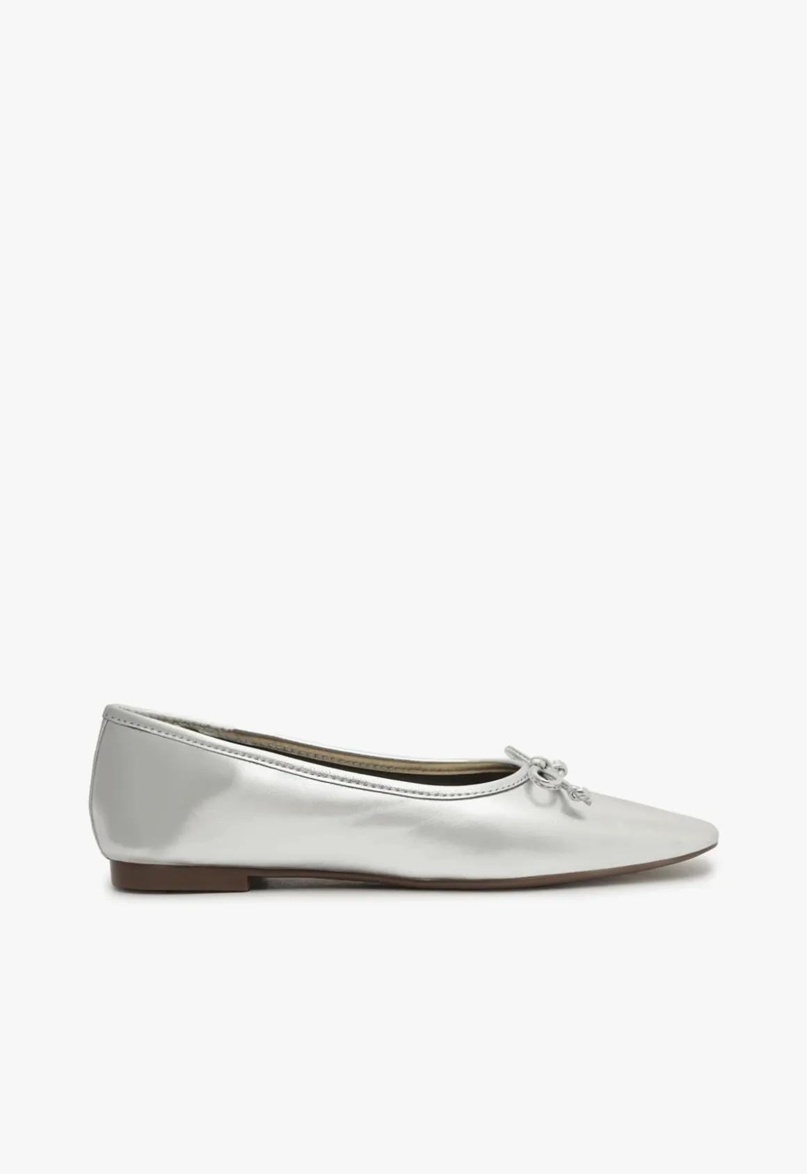Arissa Silver Leather Ballet Flat