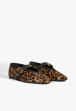 Courtney Buckle Hair Calf Flat