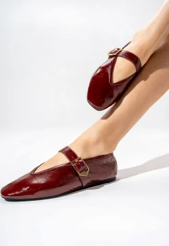 Courtney Buckle Hair Calf Flat