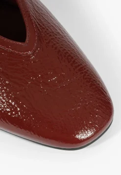 Courtney Buckle Patent Flat