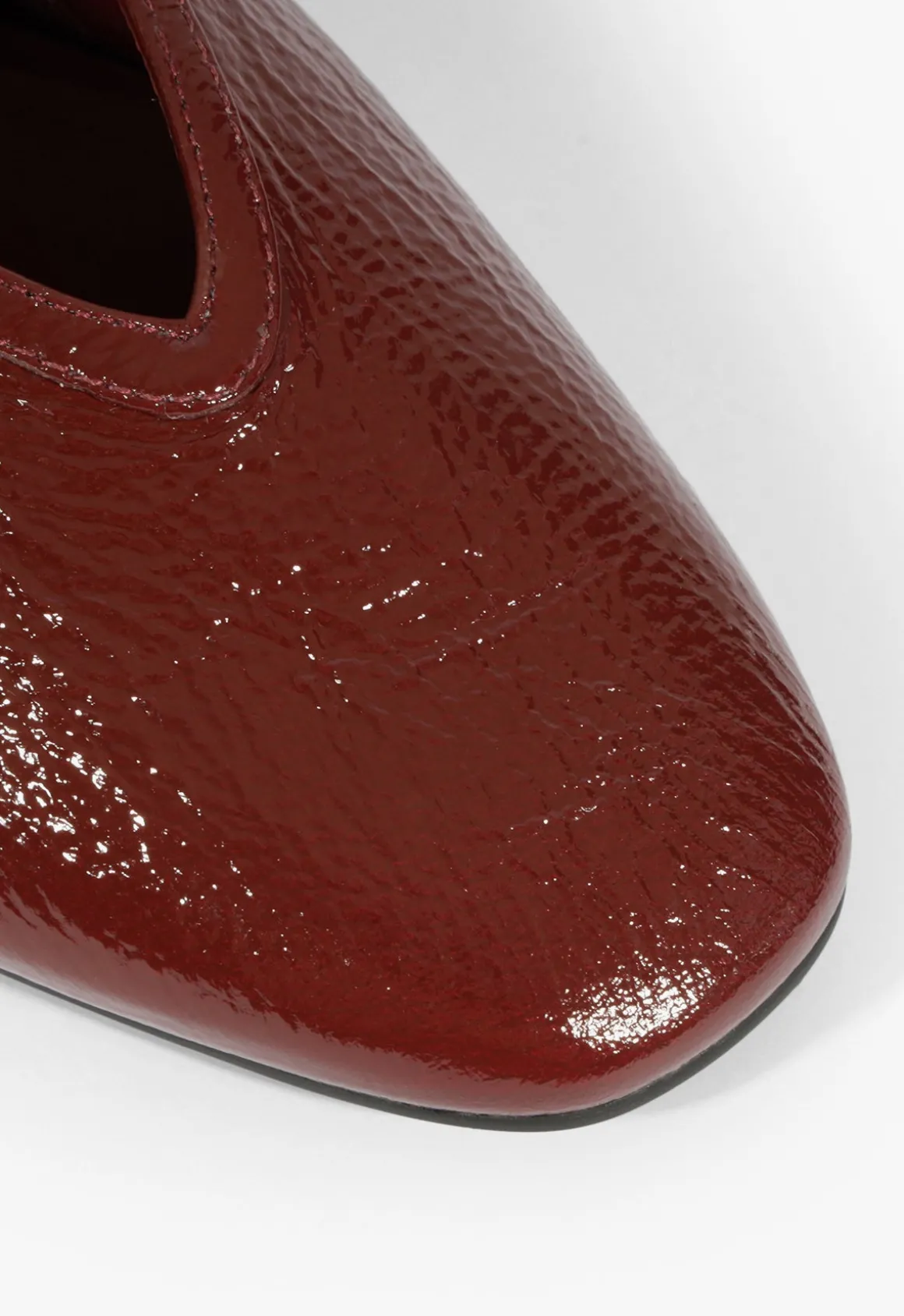 Courtney Buckle Patent Flat
