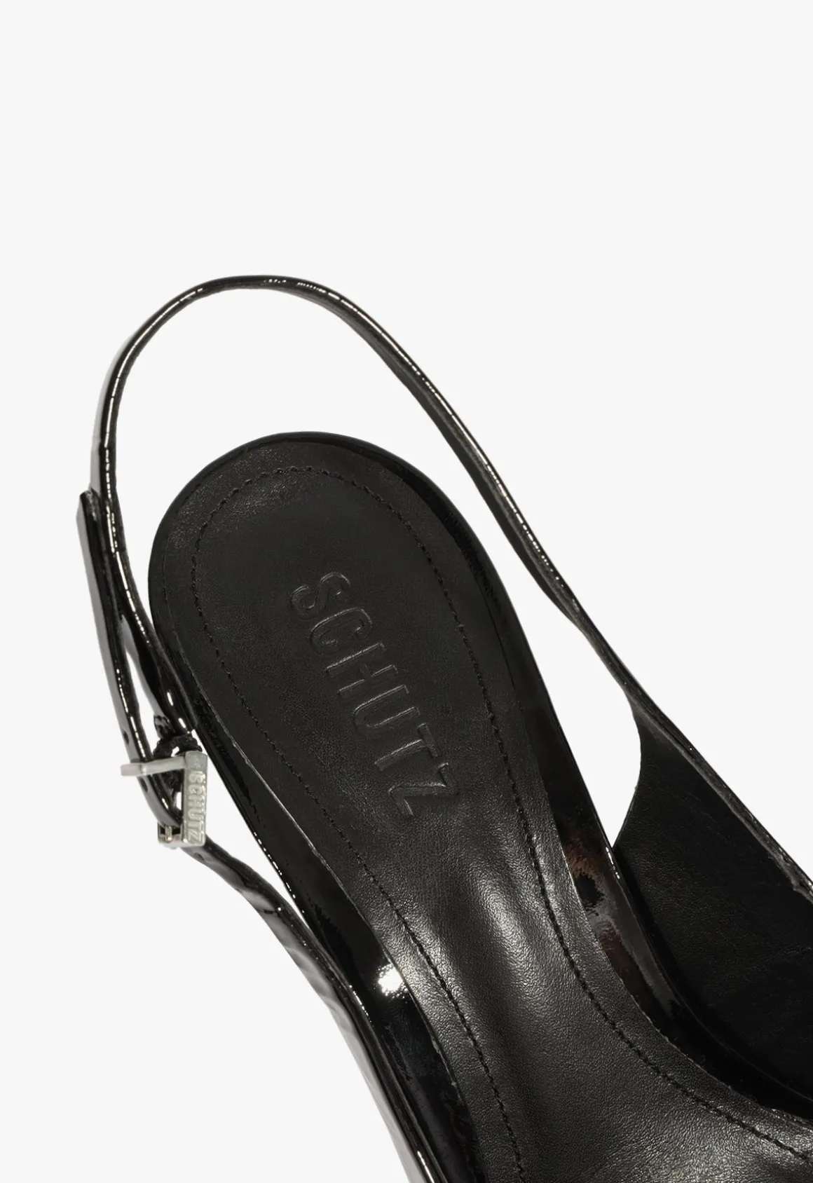 Geraldine Sling Patent Pump