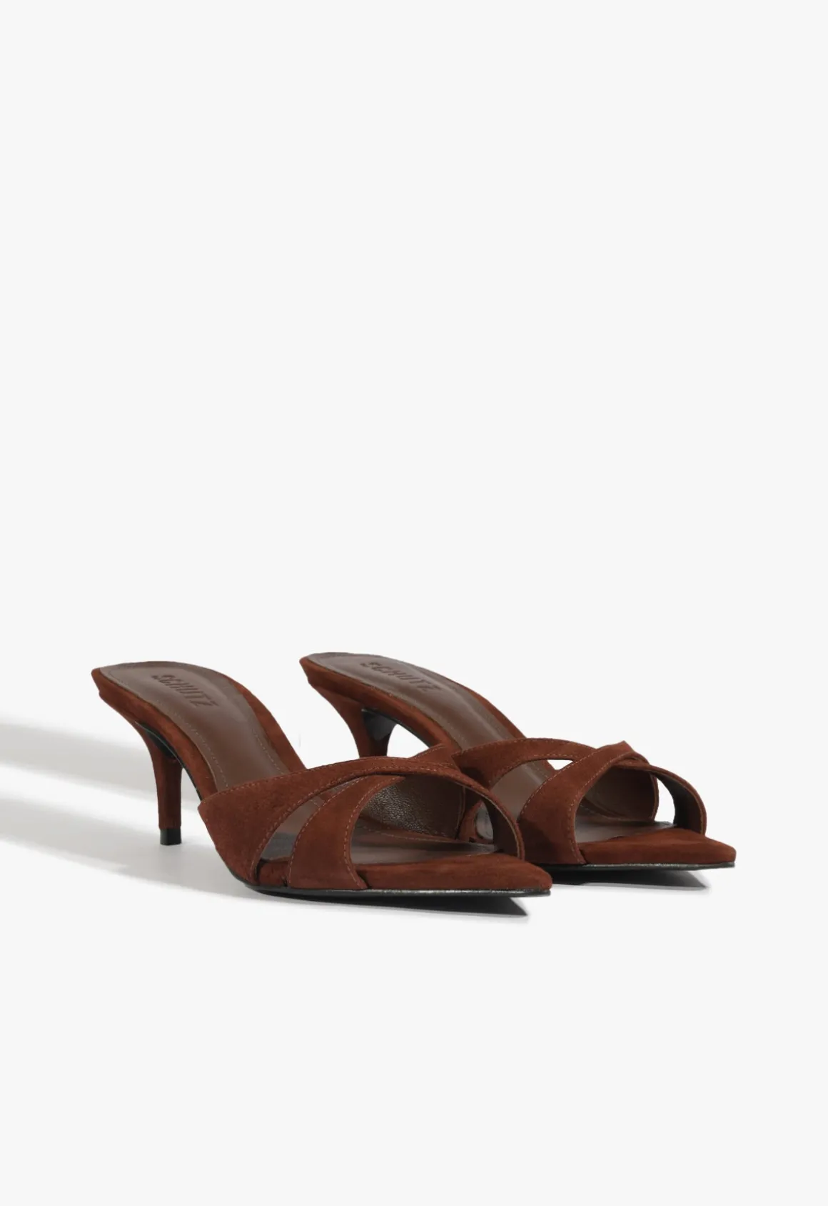 Hilda Leaf Mule Suede Sandal