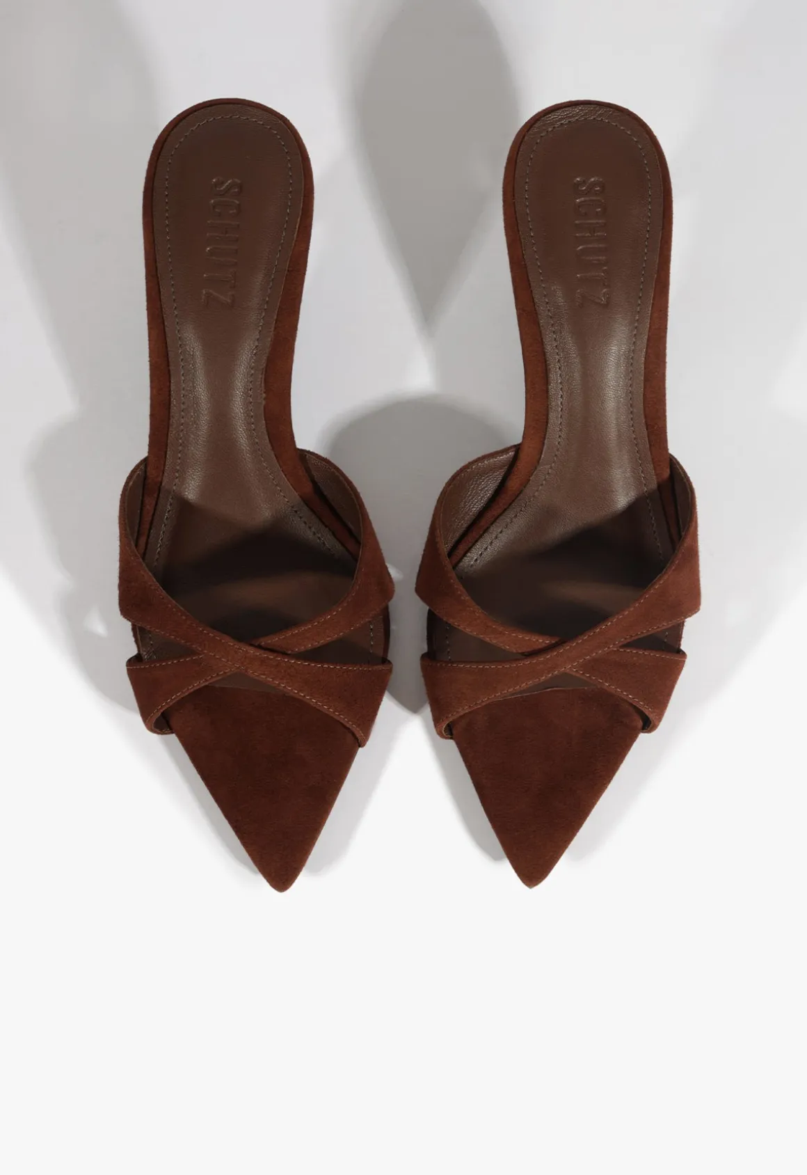 Hilda Leaf Mule Suede Sandal