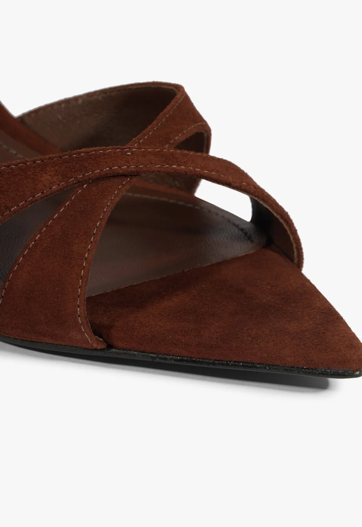Hilda Leaf Mule Suede Sandal
