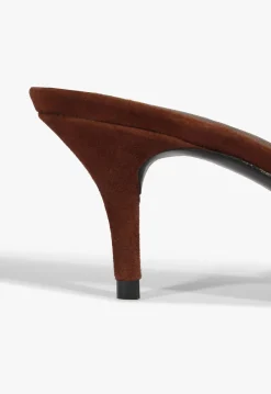 Hilda Leaf Mule Suede Sandal