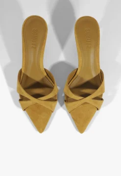 Hilda Leaf Mule Suede Sandal