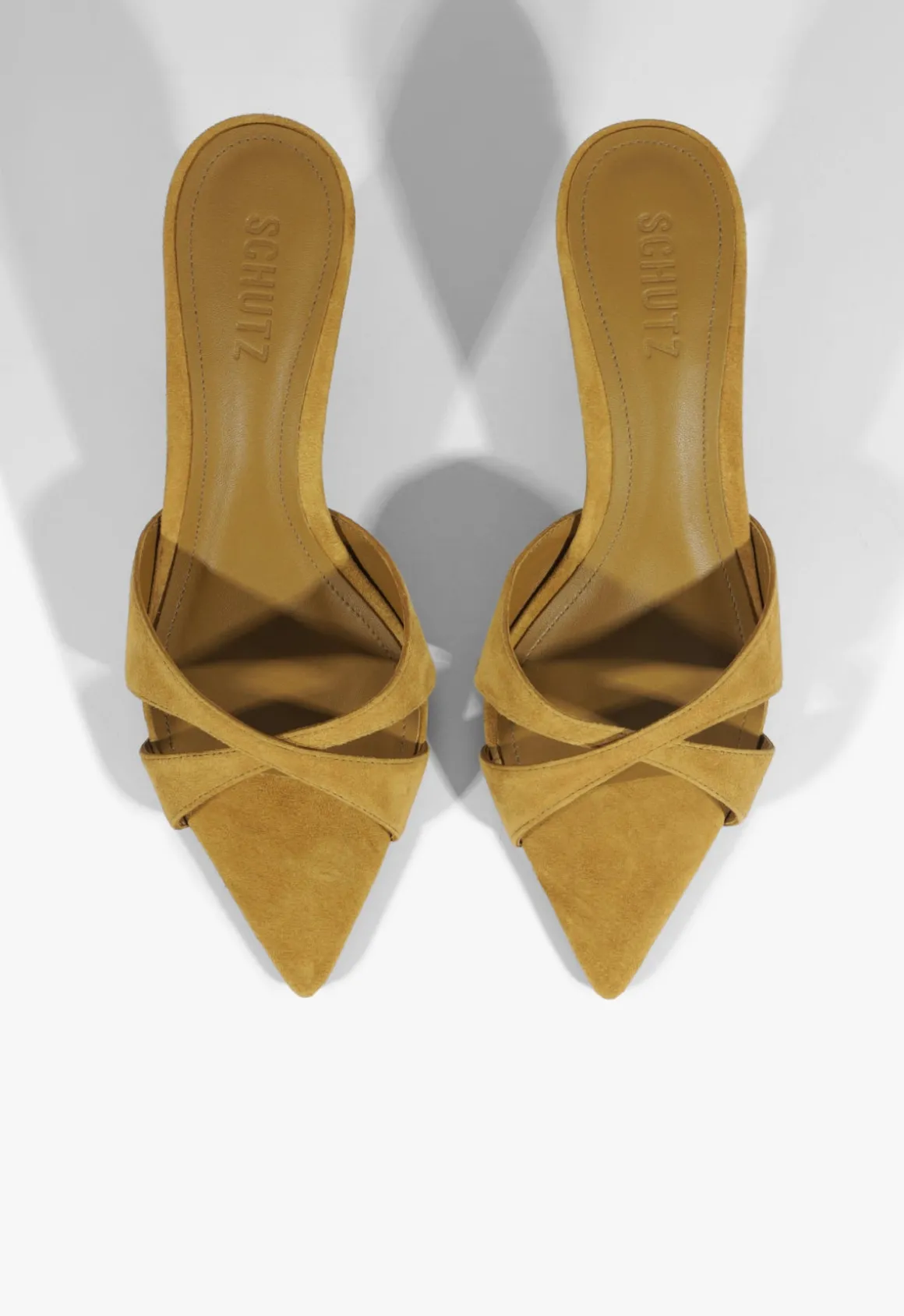 Hilda Leaf Mule Suede Sandal