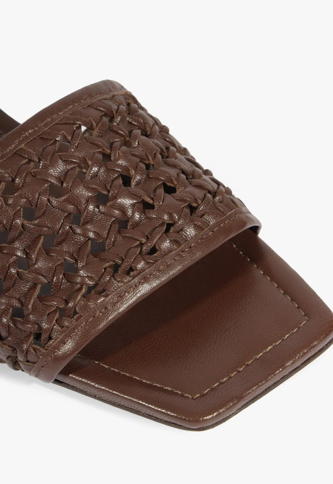 Juliet Brown Leather Flat Sandal
