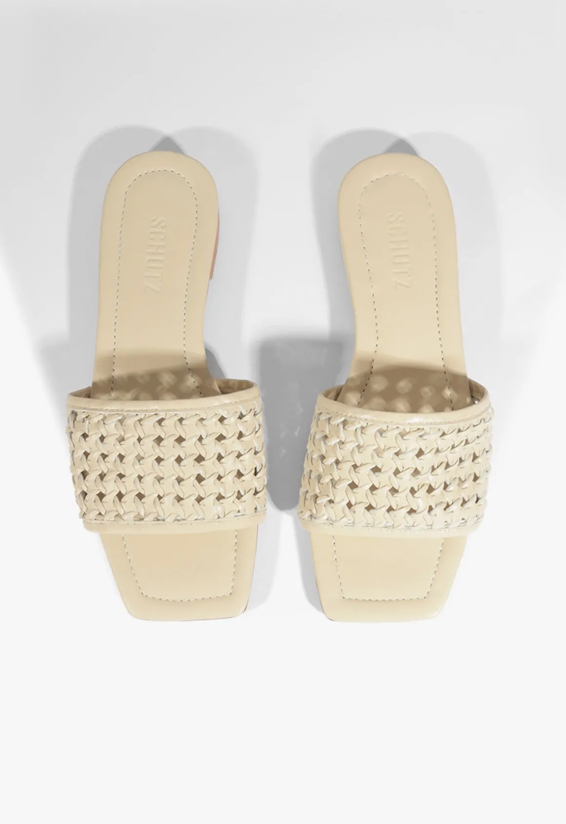 Juliet White Leather Flat Sandal
