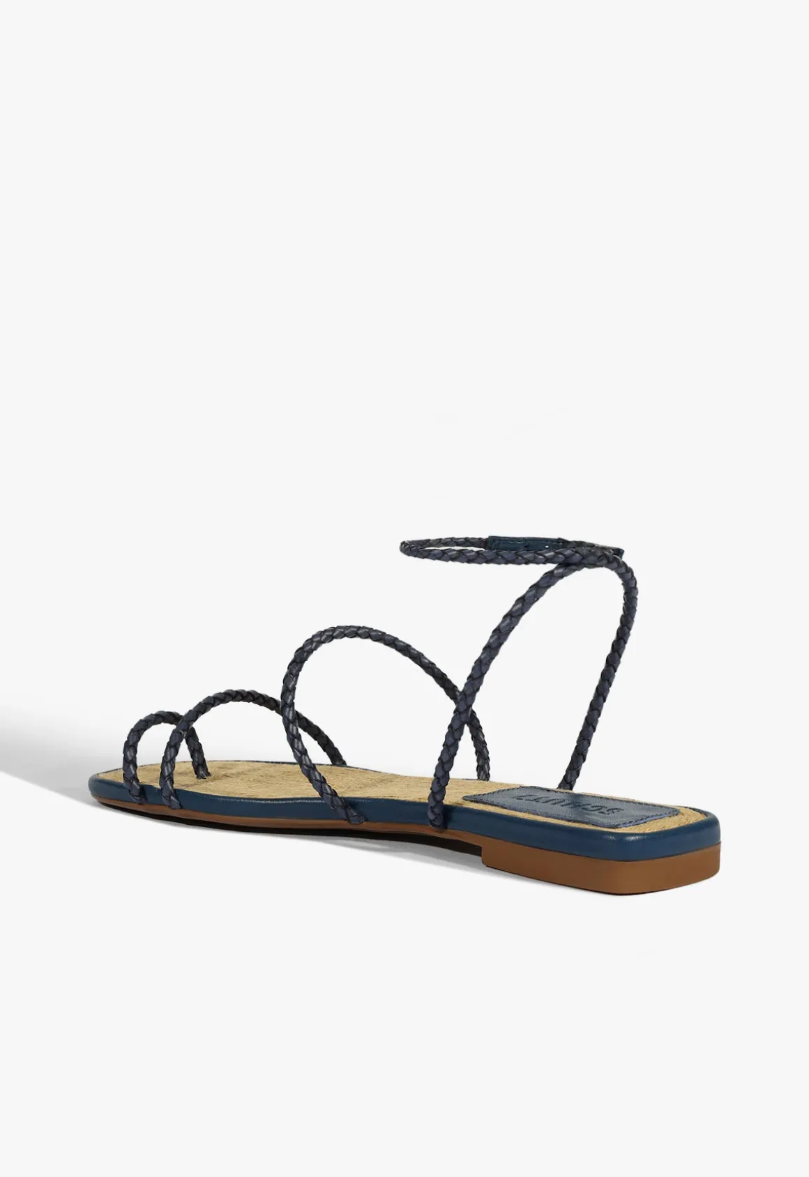 Kaya Blue Leather Flat Sandal