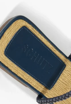 Kaya Blue Leather Flat Sandal