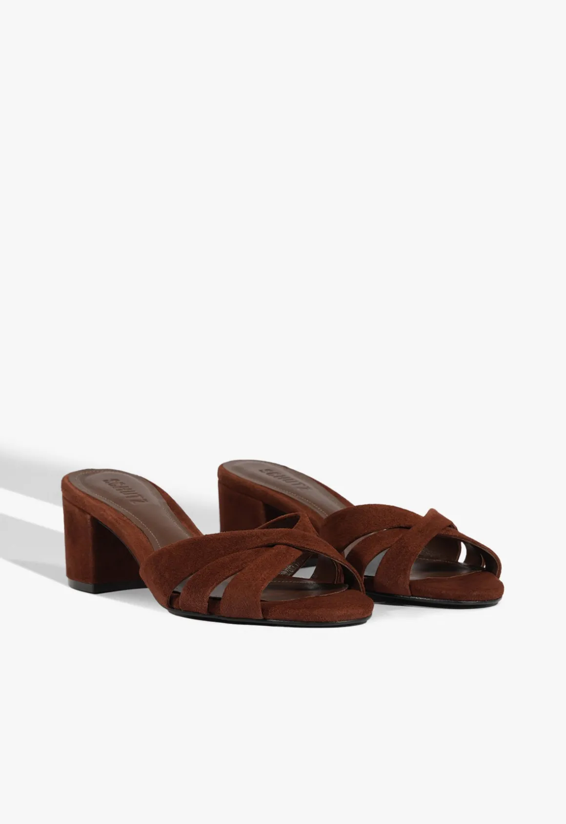 Keefa Block Mule Suede Sandal