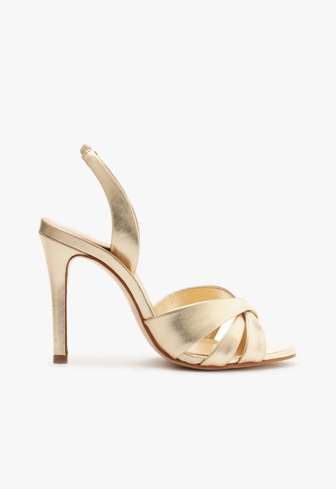 Keefa Sling Metallic Leather Sandal