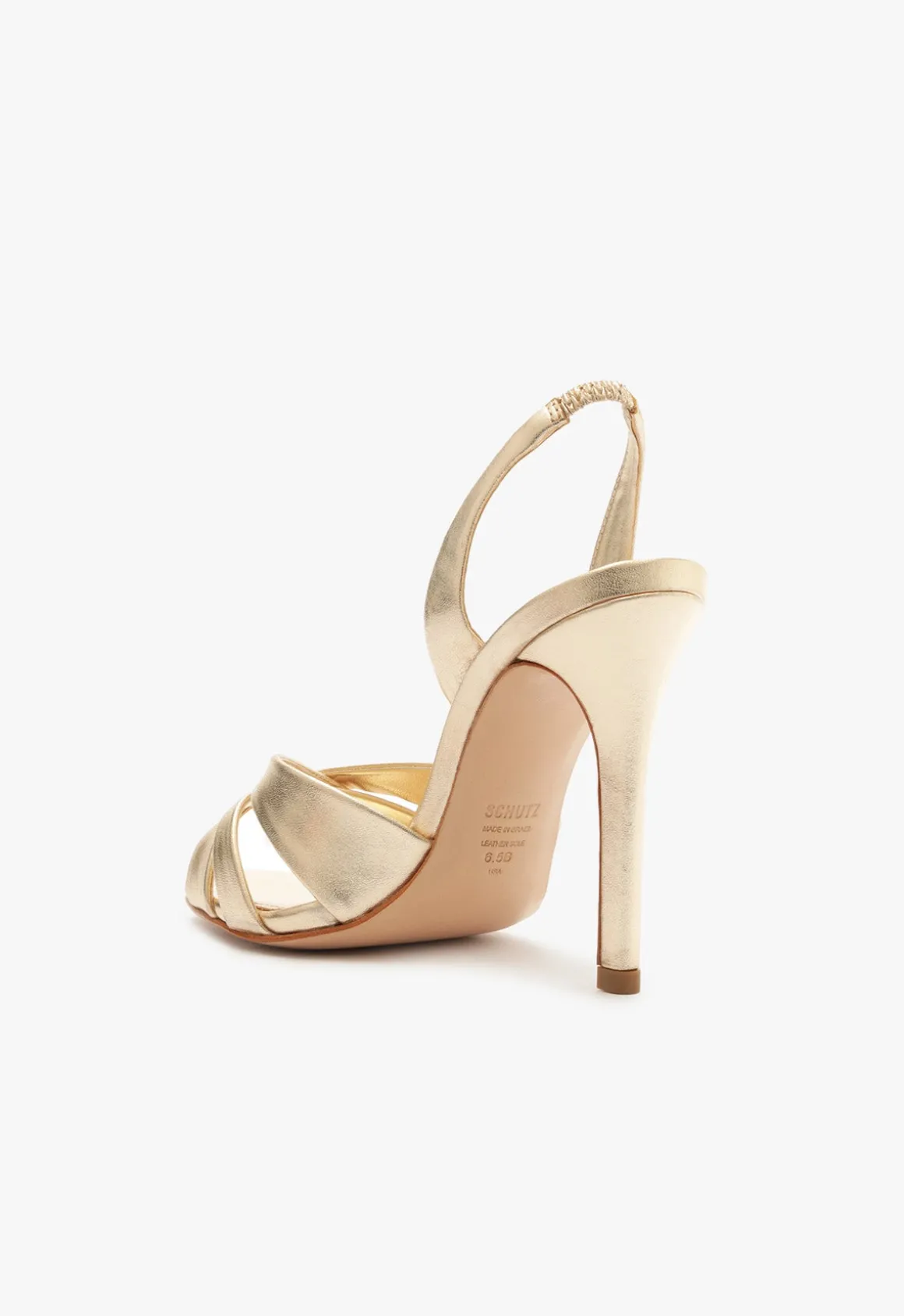 Keefa Sling Metallic Leather Sandal
