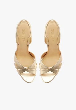 Keefa Sling Metallic Leather Sandal