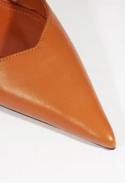 Lexi Mid Sculptural Brown Pump