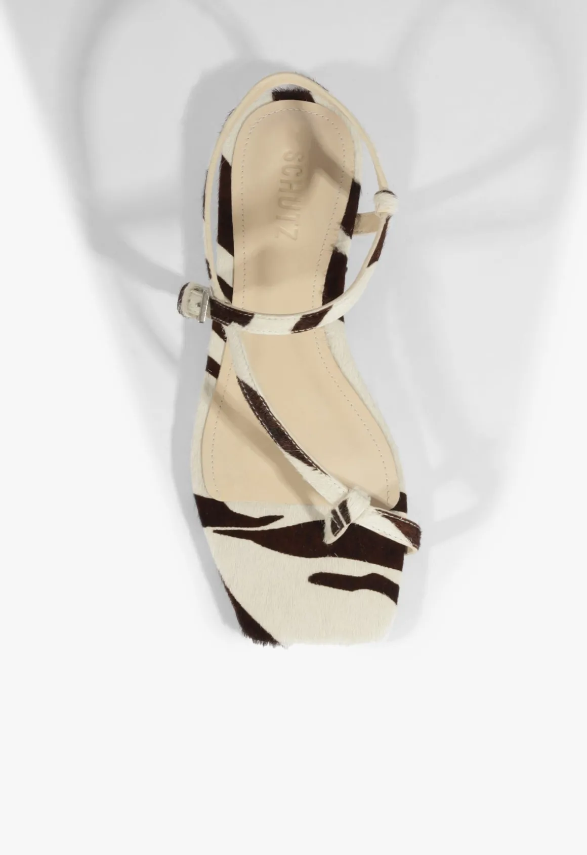 Lisa Animal Print Leather Flat Sandal