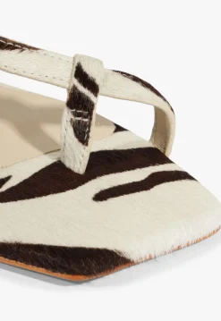 Lisa Animal Print Leather Flat Sandal
