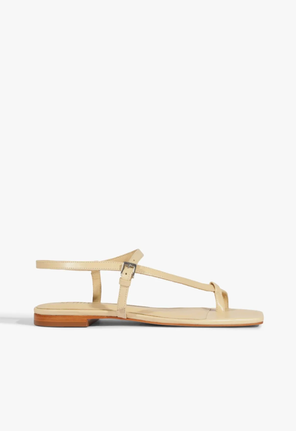 Lisa Beige Suede Flat Sandal