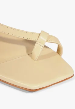 Lisa Beige Suede Flat Sandal