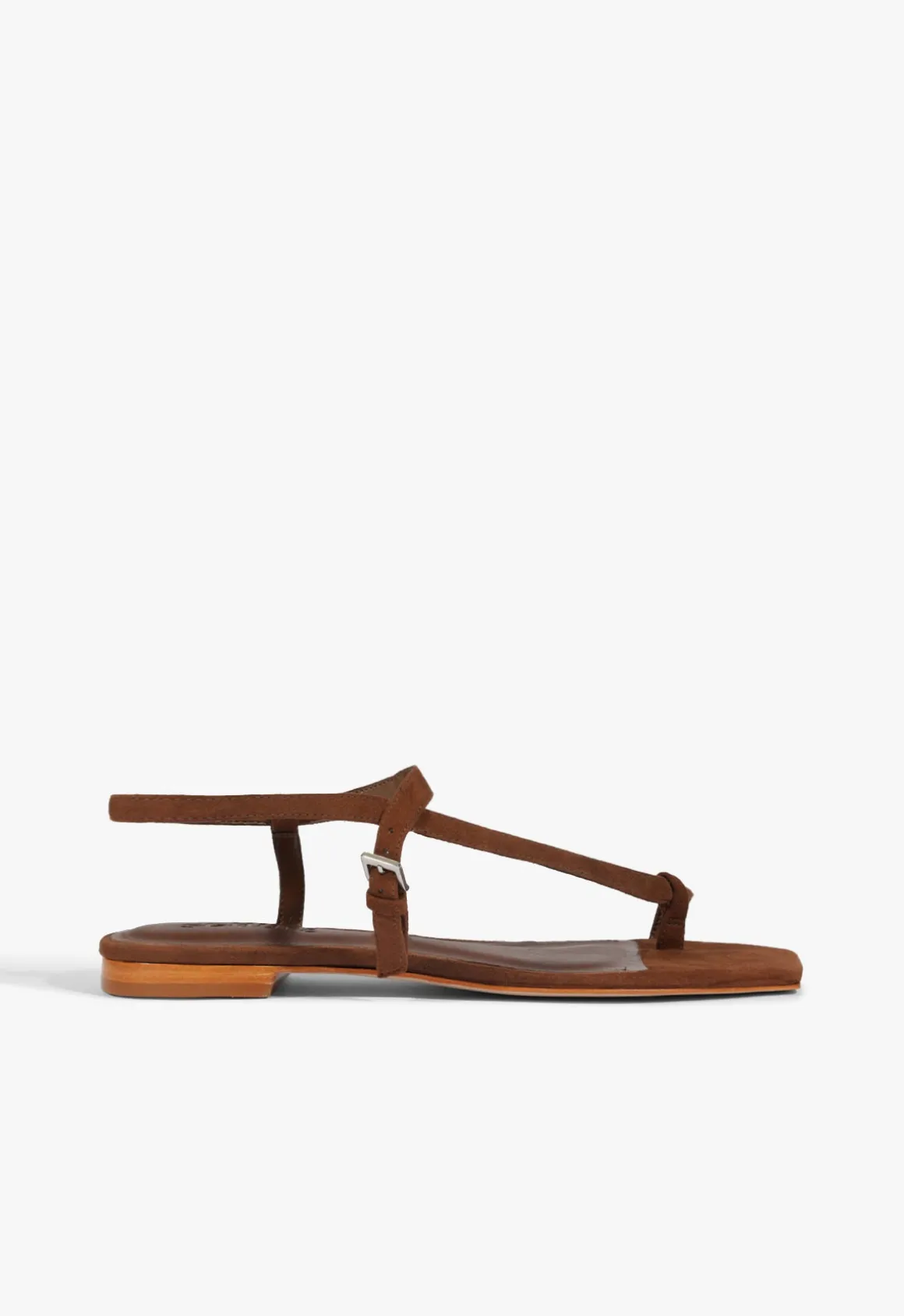 Lisa Brown Suede Flat Sandal