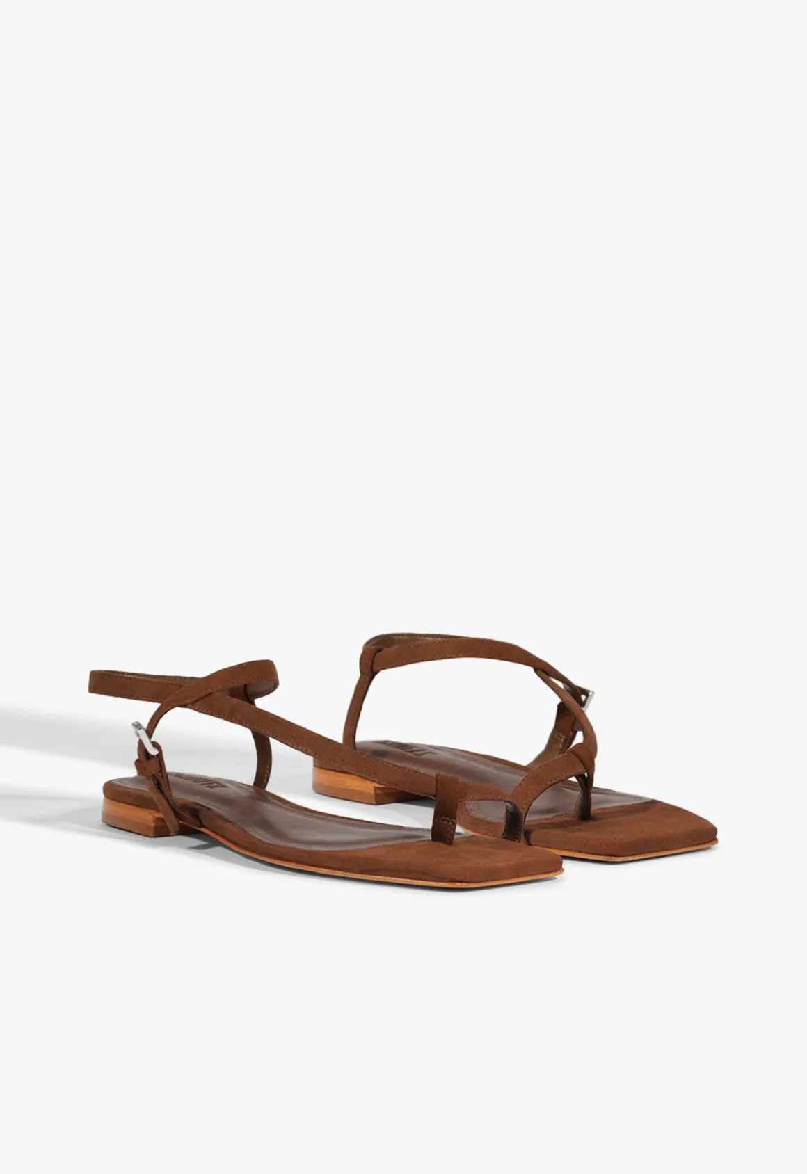 Lisa Brown Suede Flat Sandal