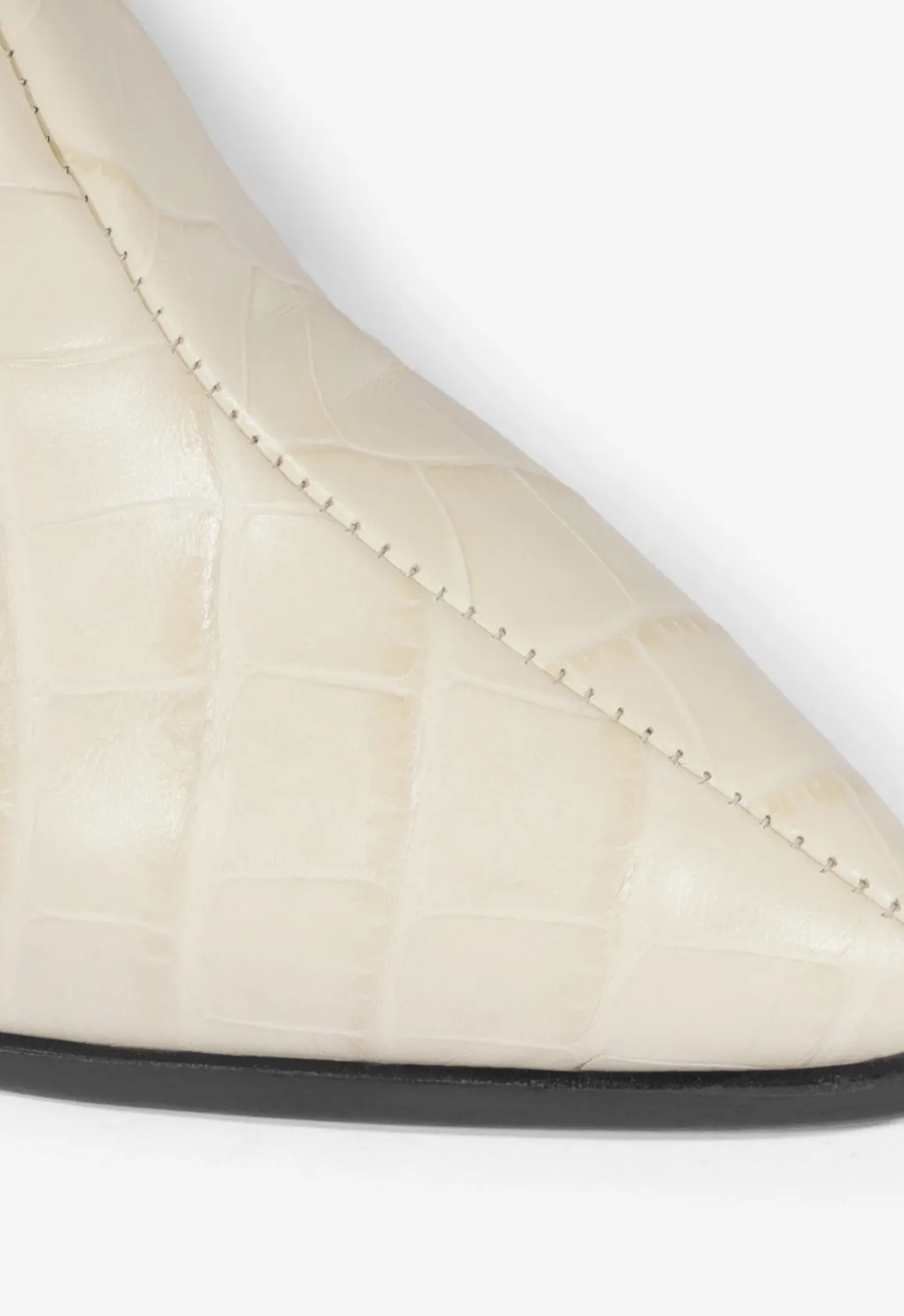 Maryana Block Crocodile-Embossed Leather Boot