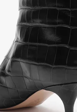 Maryana Lo Crocodile-Embossed Leather Boot