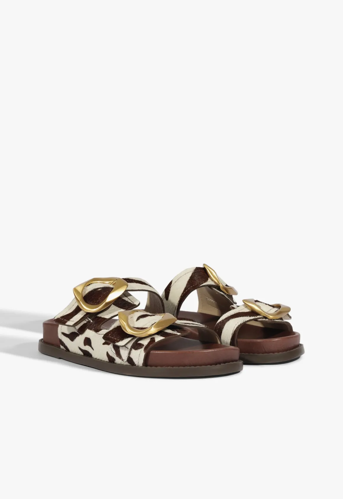 Olga Animal Print Leather Sporty Sandal